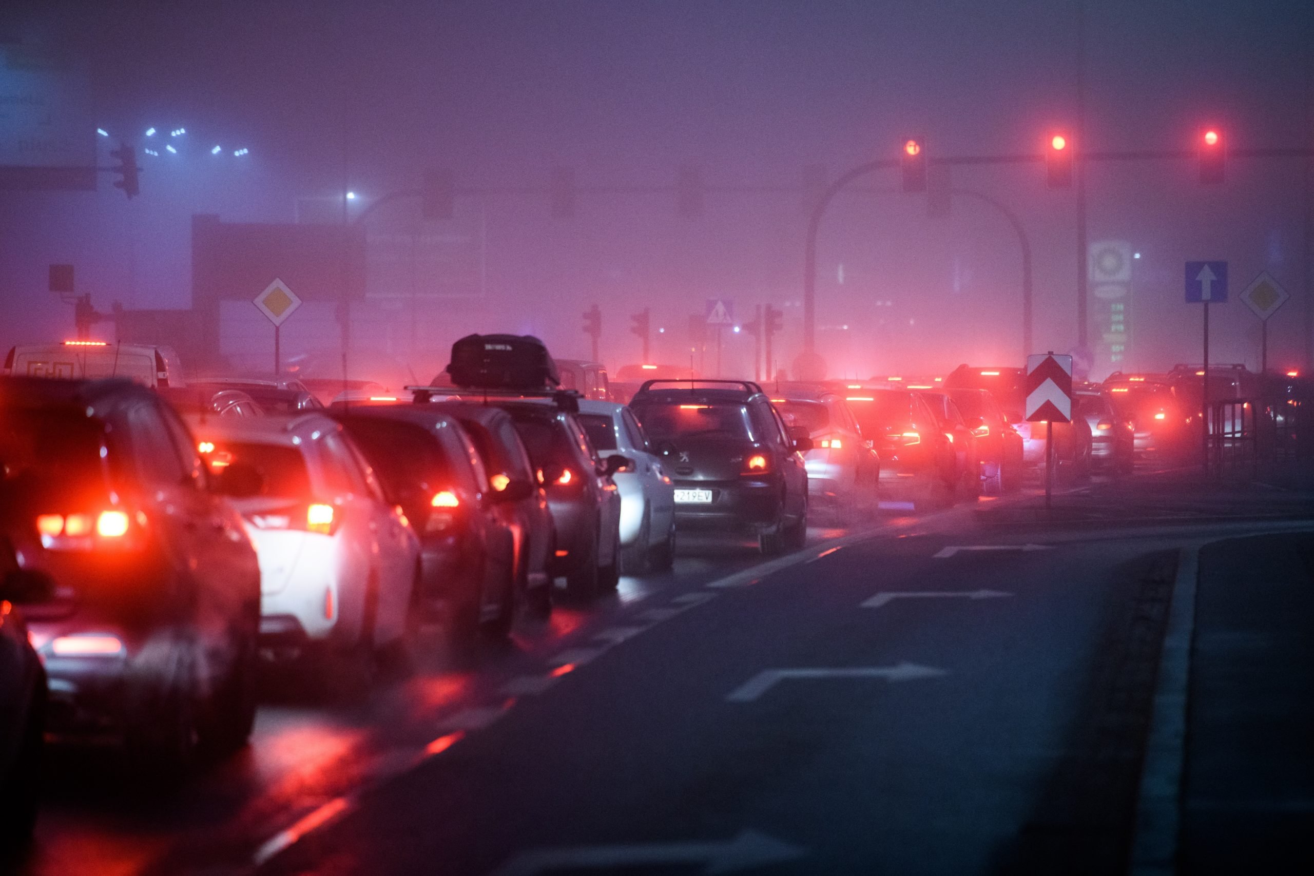 embouteillage trafic pollution