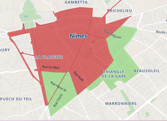 stationnement aout Nîmes