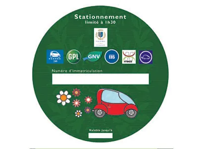 disque vert stationnement