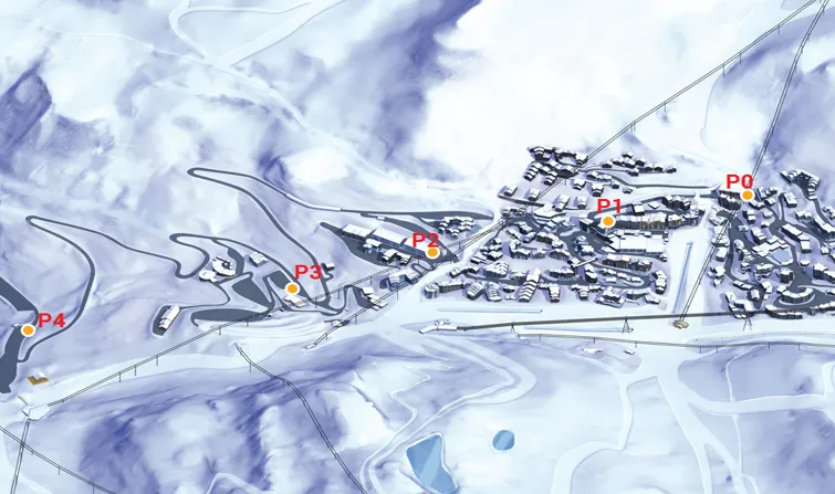 carte parking val thorens