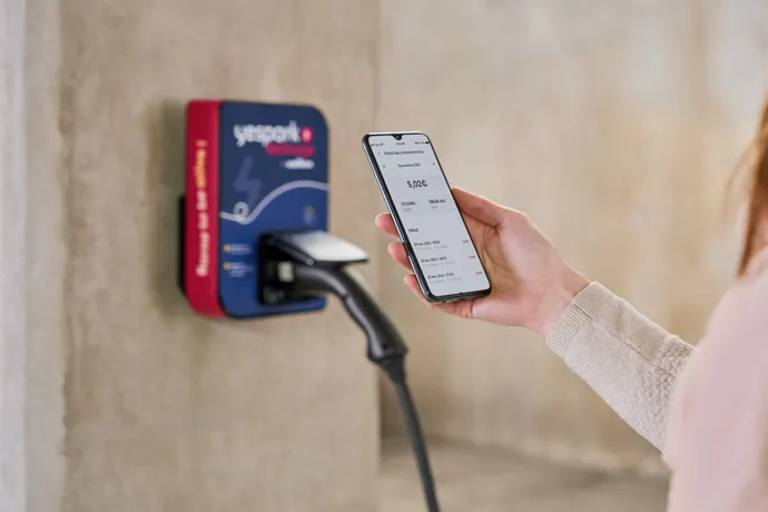 borne de recharge et application