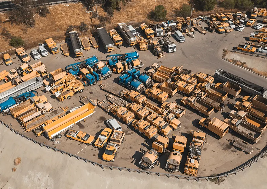 stationnement engins de chantier