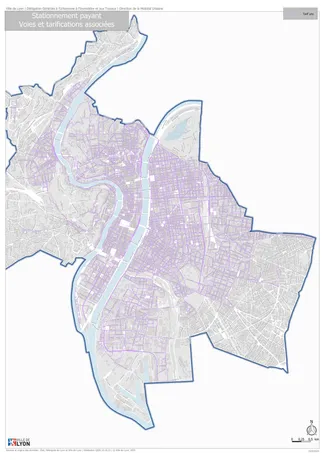 A Lyon, tout le centre-ville est payant, mais des places gratuites peuvent être trouvées en périphérie